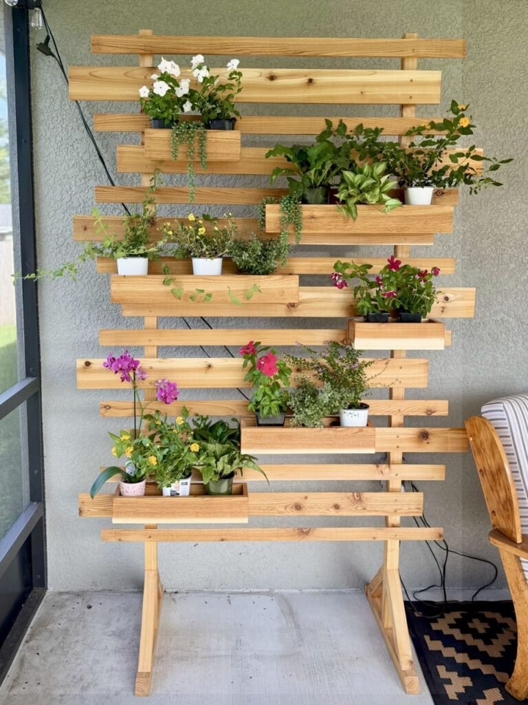 Planter box, highlighting the French cleat mounting system